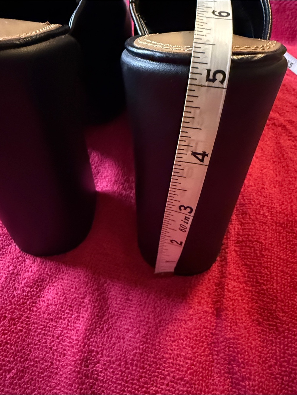 Gianni Bini Black Slip-On Leather Mule Heels - Picture 3 of 7